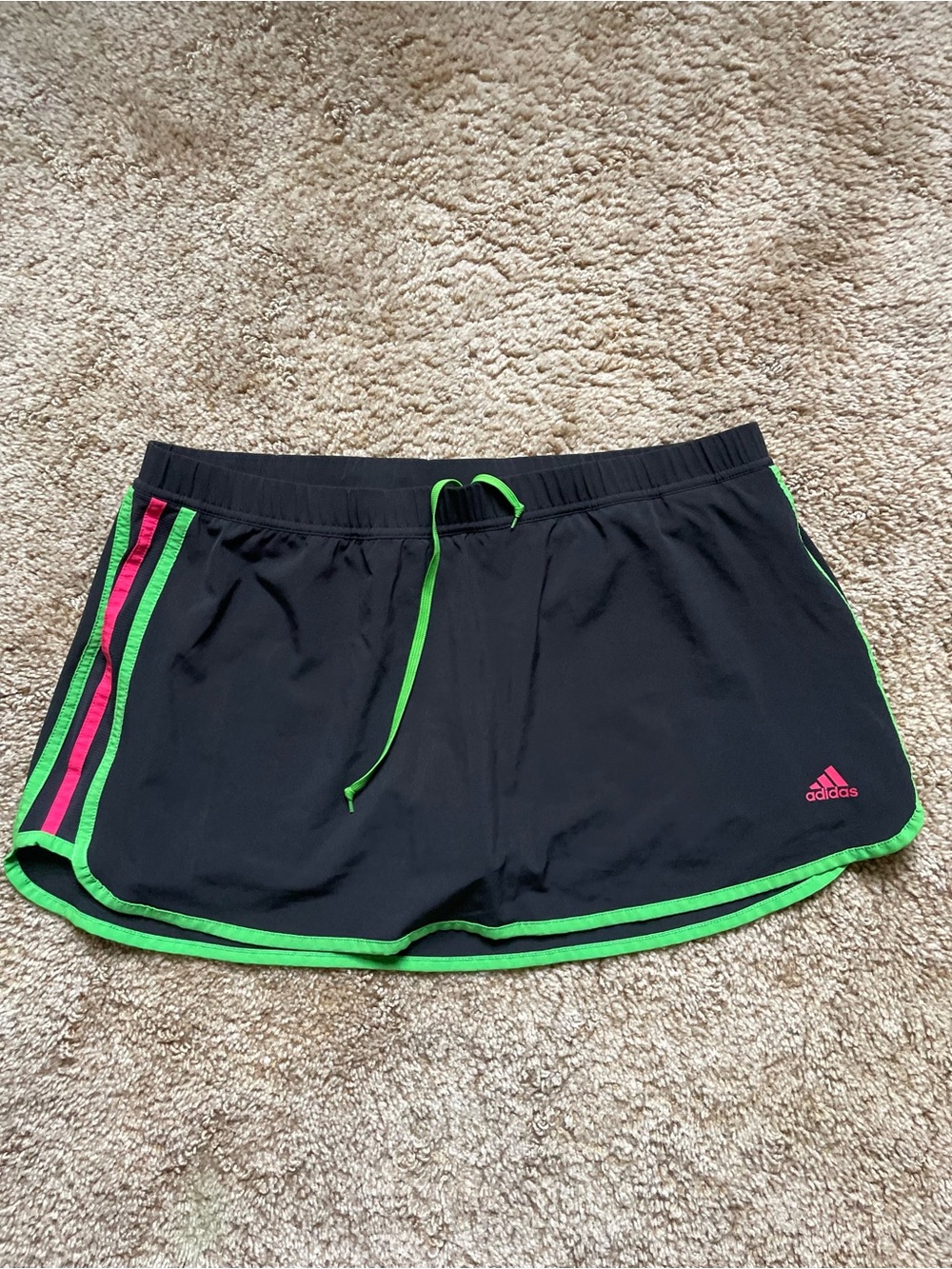 Adidas Women’s Size Large Skort Summer Athletic Sporty Tennis Colourful Black
